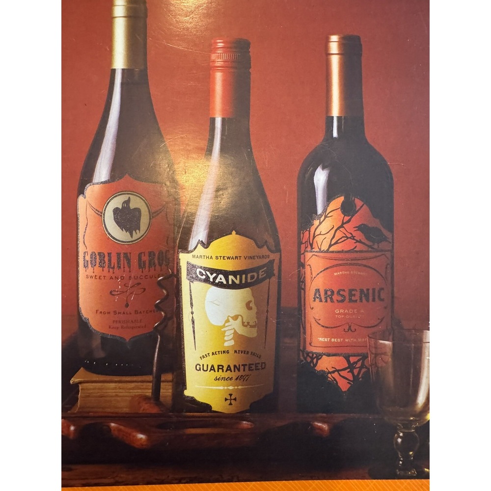 Martha Stewart Crafts Halloween Beverage Wine Bottle Labels Set 12 Party Decor